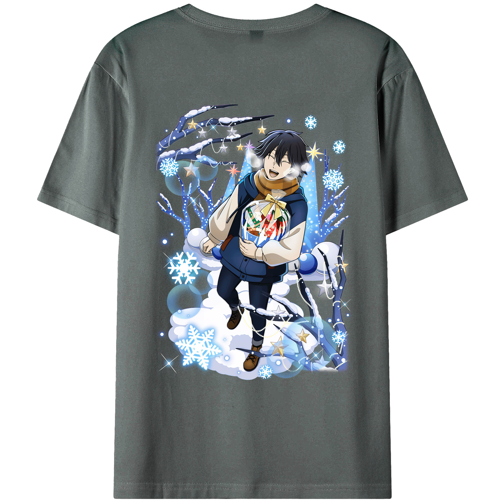 （画像用） 文豪ストレイドッグス Bungo Stray Dogs 綿100％ メンズ半袖Tシャツ（バックプリント） 通気性